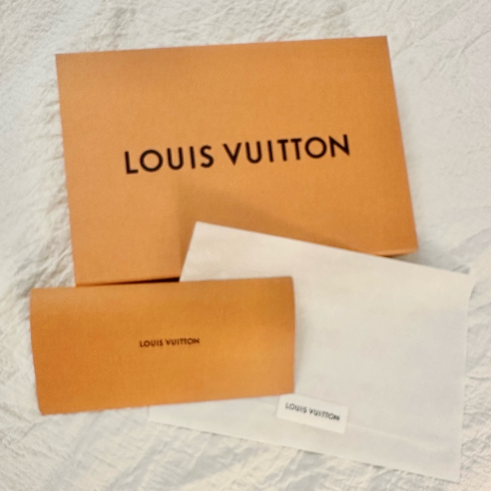 Louis Vuitton small bag wallet orange magnetic box - empty